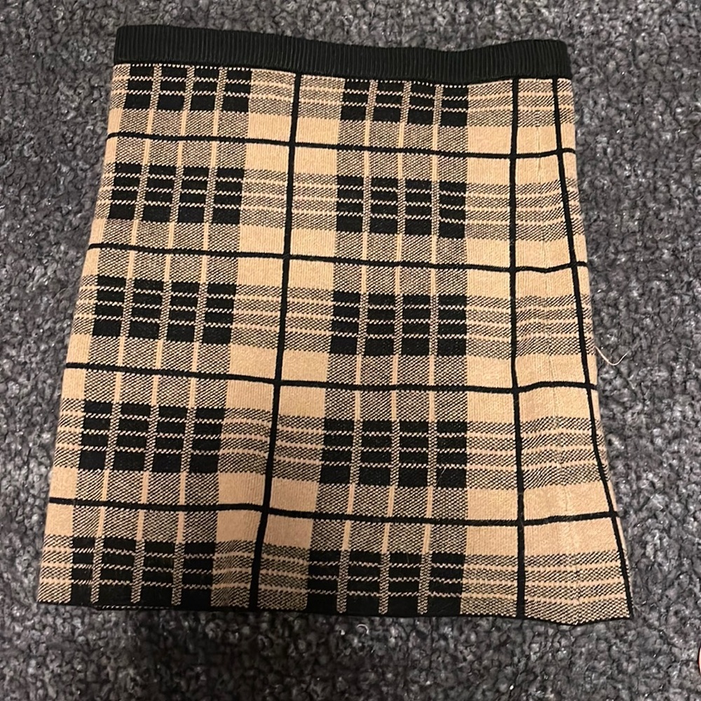 Plaid skirt, tight fitting